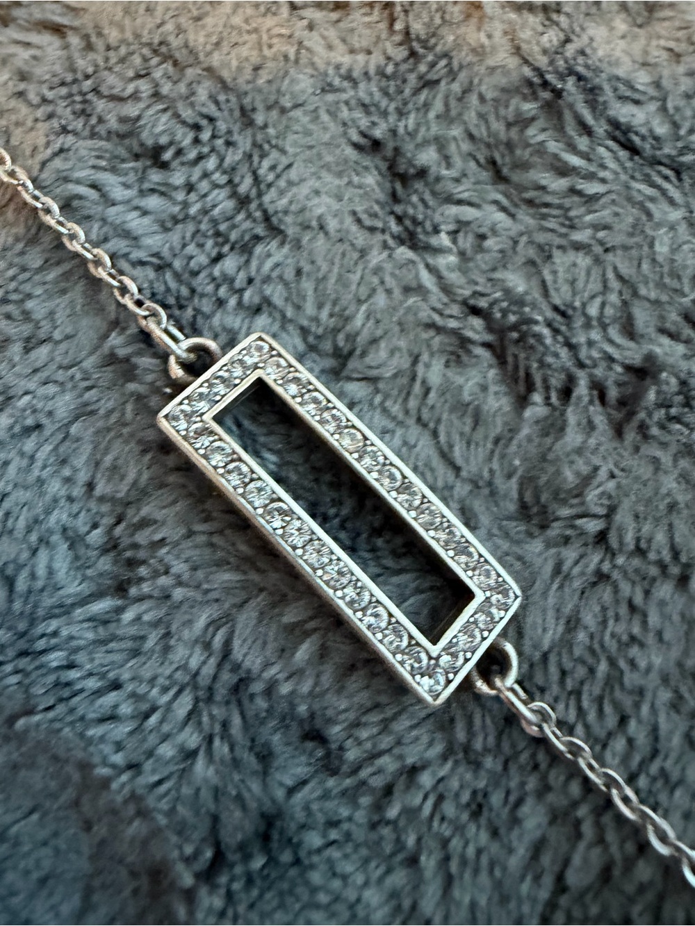 Brighton Silver Rectangular Pavé Bracelet - Silver
